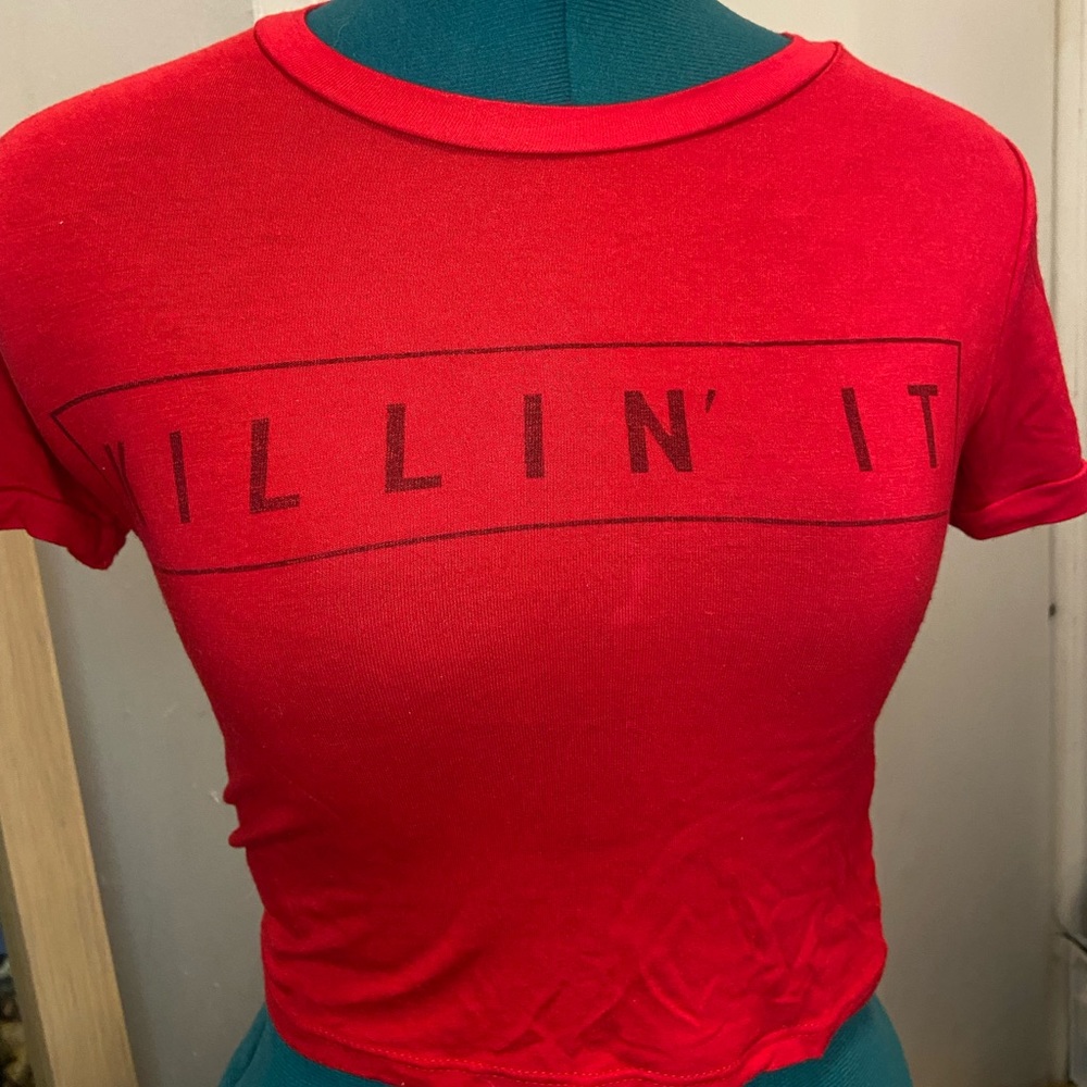 Red Soft Lightweight Crop Top